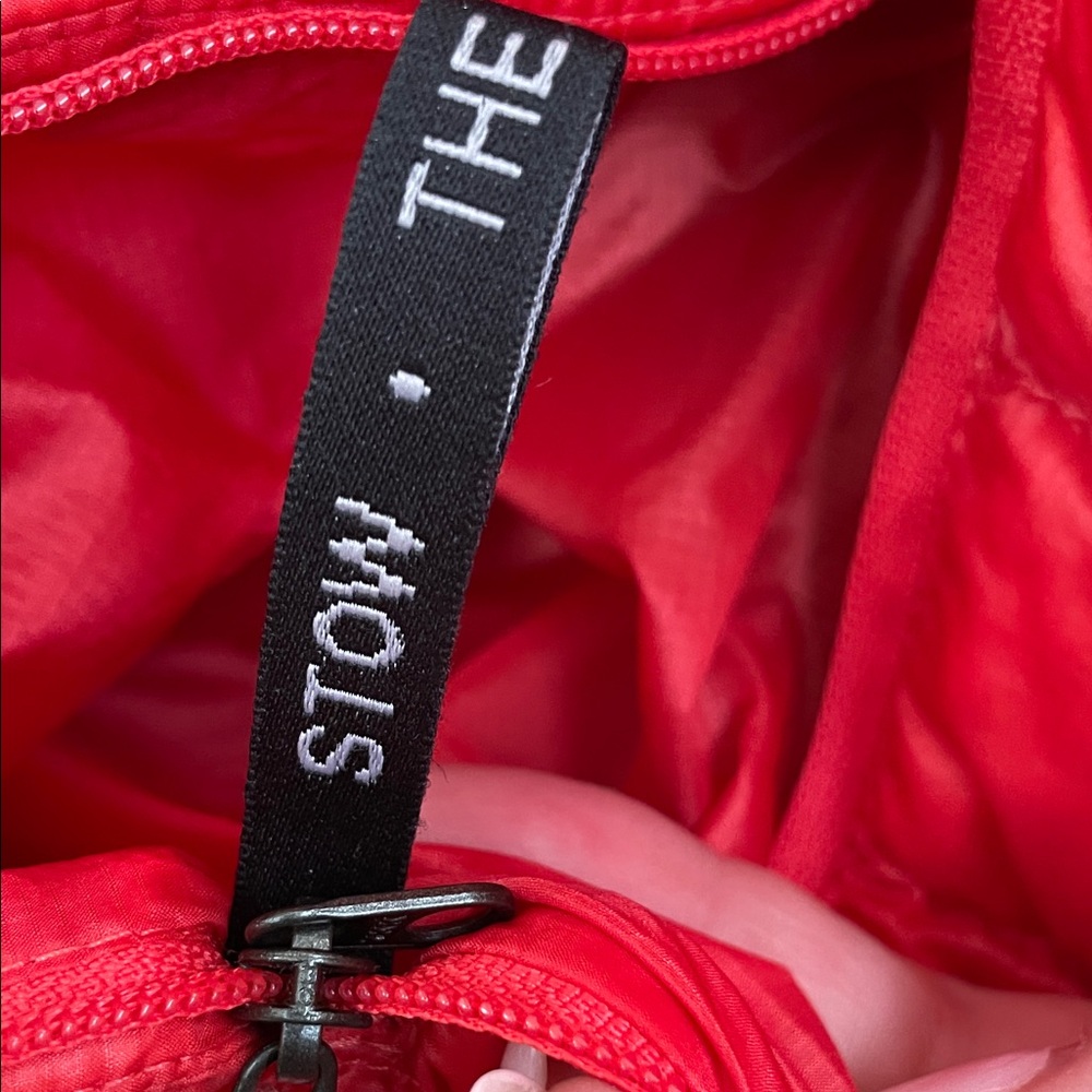 New no tag The North Face stow Light Women's Bold Red Puffer Jacket  size Xl - Picture 8 of 11